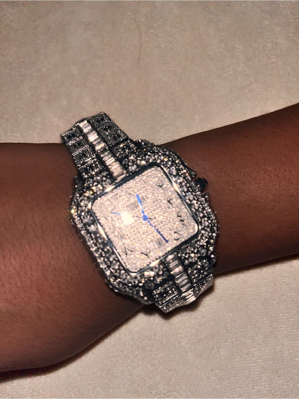 Silver Crystal Pavé mens/women’s Watch